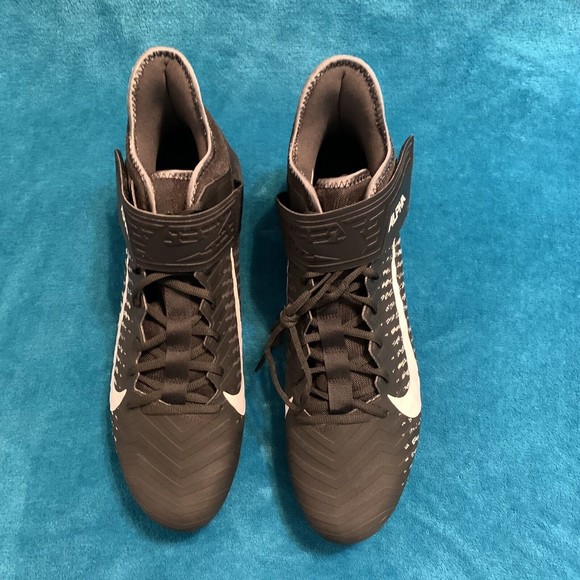 Nike Alpha Menace Pro 2 Mid Black Football Cleats Mens Size 15 New AQ3209-002 - Picture 2 of 7